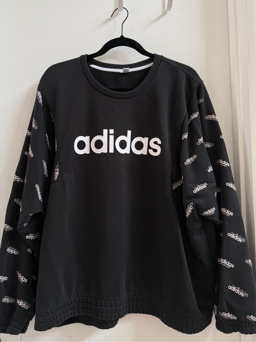 adidas Black Sweatshirt with White Trim Plus Size 3X (22/24)